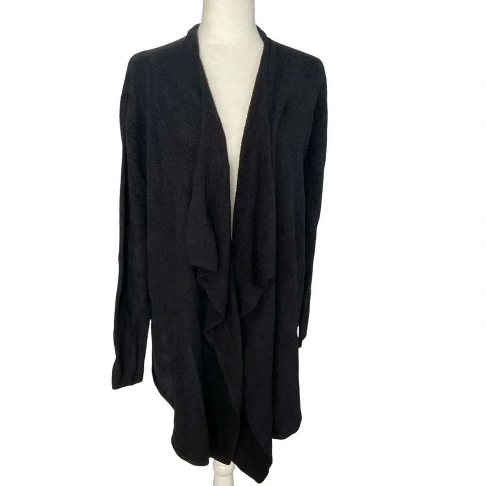 Barefoot Dreams CozyChic Black Calypso Circle Cardigan Warp Size L\XL